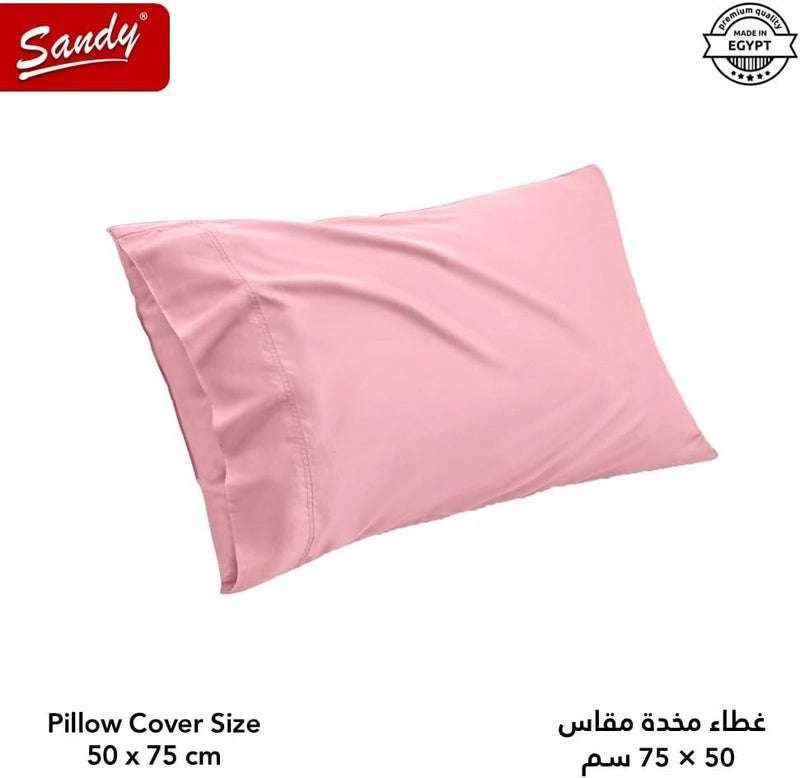Premium Hotel Quality Flat Sheet and Pillow Case, Bed Sheet 2 Pieces Set, Soft & Breathable and Cooling, Extra Twin Size 243 x 167 cm, Light Pink - Image 4