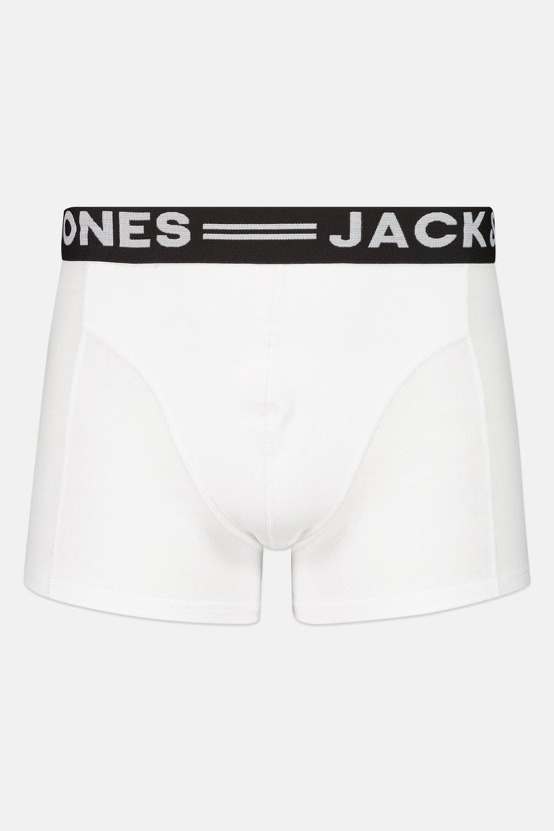 JACK & JONES Men 3 Pcs Brand Logo Trunks, White - Image 3