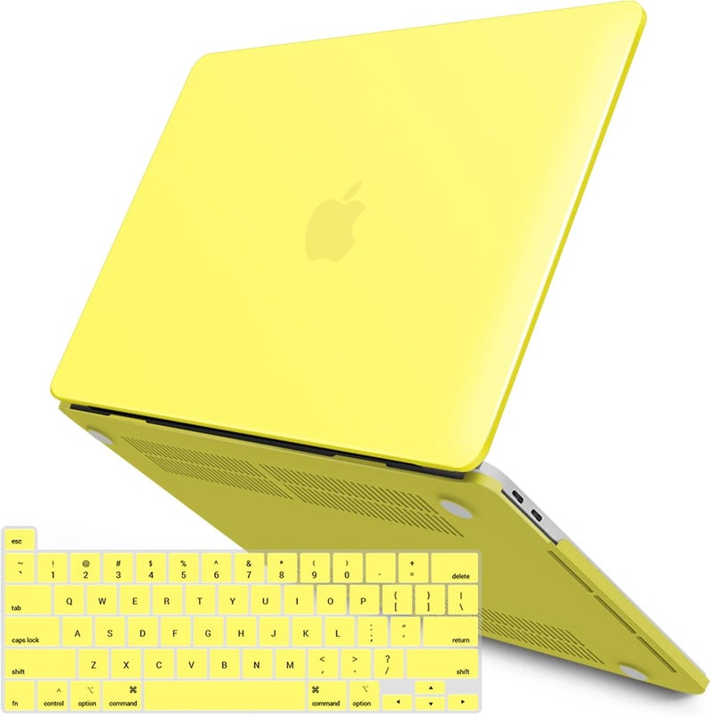 I Benzer Compatible with 2025 2024 M2 MacBook Pro 13 Inch Case 2025-2016 M1 A2338 A2289 A2251 A2159 A1989 A1706 A1708, Hard Shell Case & Keyboard Cover for Mac Pro 13, Yellow, T13YW+1 - Image 1