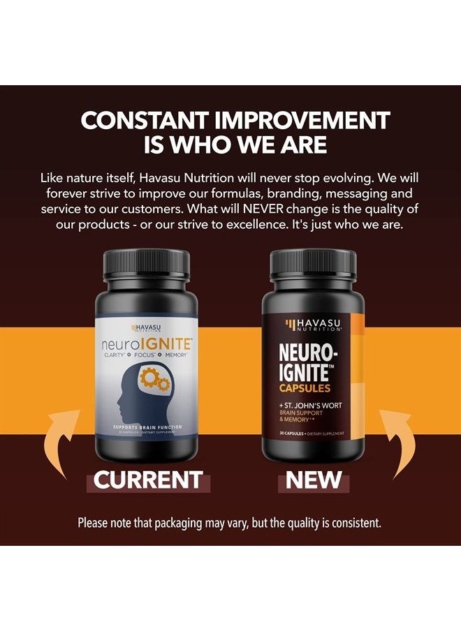 Havasu Nutrition - NeuroIgnite Nootropic Focus Brain Support to Reduce Fog and Increase Memory & Cognition | Perfect for Students and Full-Time Employees | No Jitters or Crash - Image 1