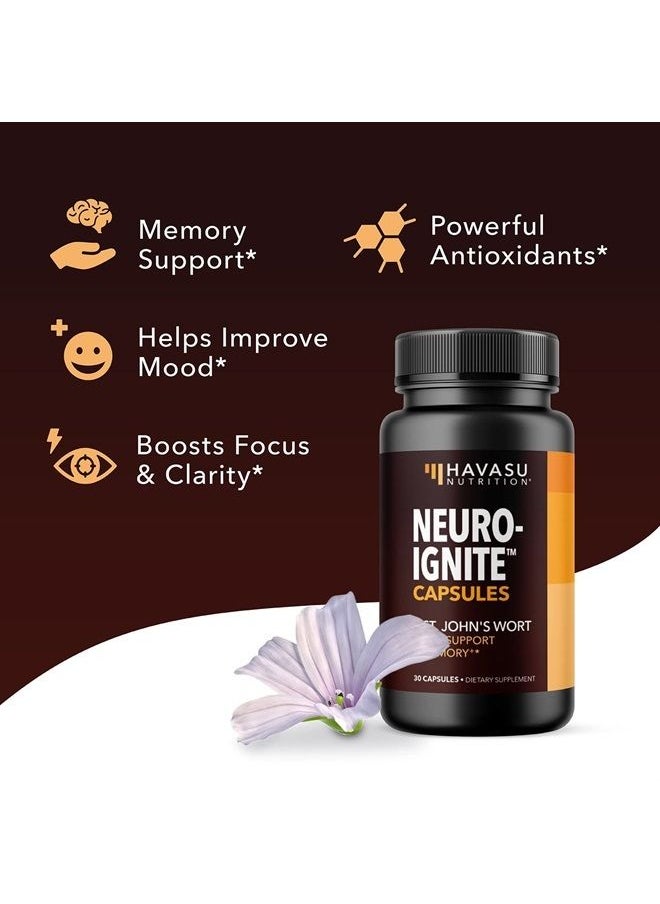 Havasu Nutrition - NeuroIgnite Nootropic Focus Brain Support to Reduce Fog and Increase Memory & Cognition | Perfect for Students and Full-Time Employees | No Jitters or Crash - Image 1