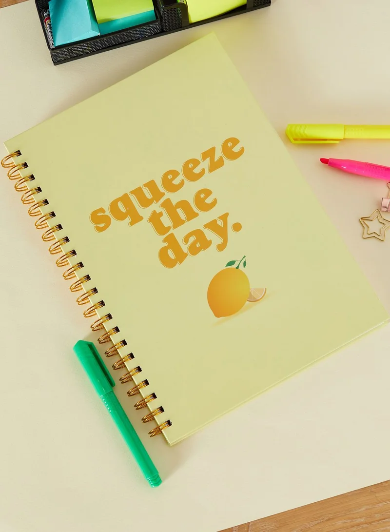 Pink Cactus A4 Squeeze The Day Notebook