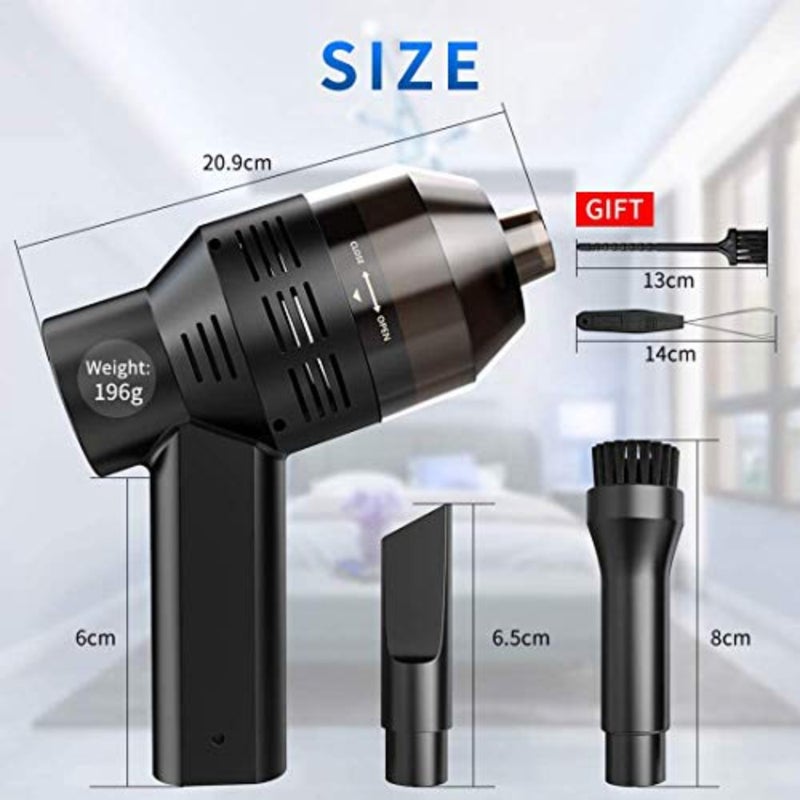 Electric Air Duster Blower - Keyboard Cleaner for PC Laptop Console Electronics Home Cleaning Eco-Friendly Alternative to Spray Air Can 3 PCS Set Compact Portable Design USB Rechargeable - Image 5