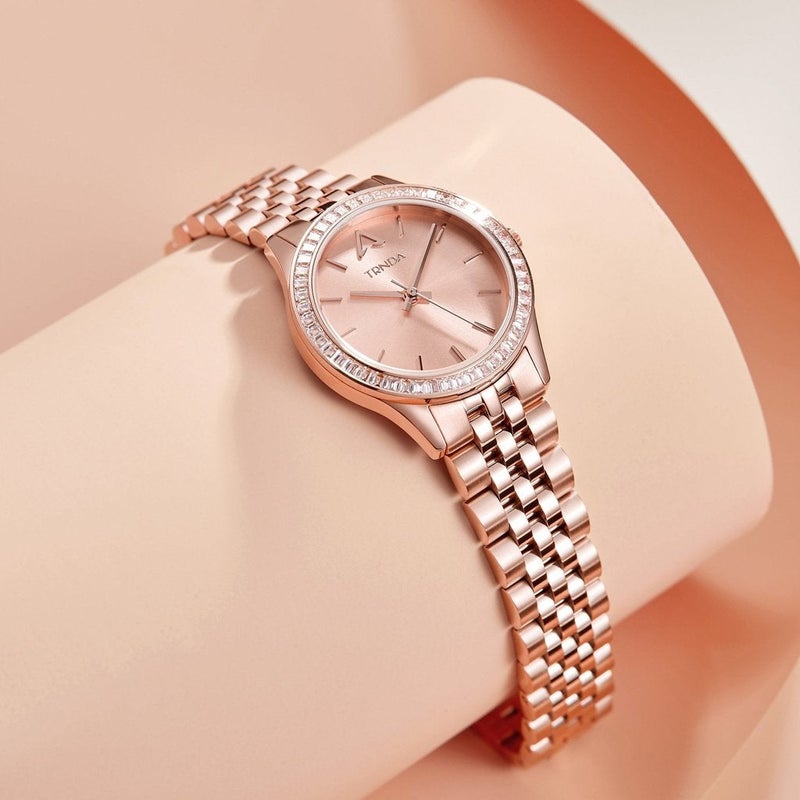 TRNDA Women's Watch with Rose Gold Stainless Steel Case and Rose Gold Stainless Steel Band - Image 5