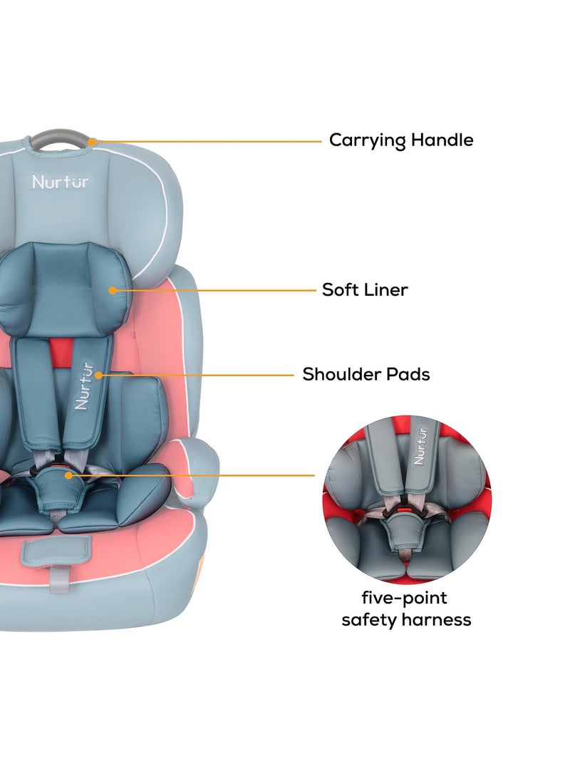 Nurtur - Liberty Baby Kids 4 In 1 Car Seat 360 Degree Rotation Leg Support Isofix  10 Level Adjustable Headrest With Canopy - Image 1