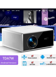 TDA7W Full HD Projector 4K Supported, Smart Projector with 5G WiFi and Bluetooth, 3D DoIby Audio & Speakers, Auto Focus & Keystone, Android Projector for Home Outdoor - pzsku/ZD5054966B9F40C446725Z/45/_/1731490268/0a9490ed-3472-4e30-88c5-847455681482