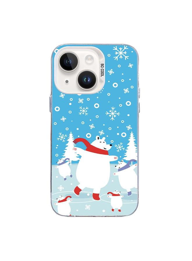 Zaboon Case For iPhone 13 Christmas Series PC Full Coverage Pattern Phone Case - Image 1