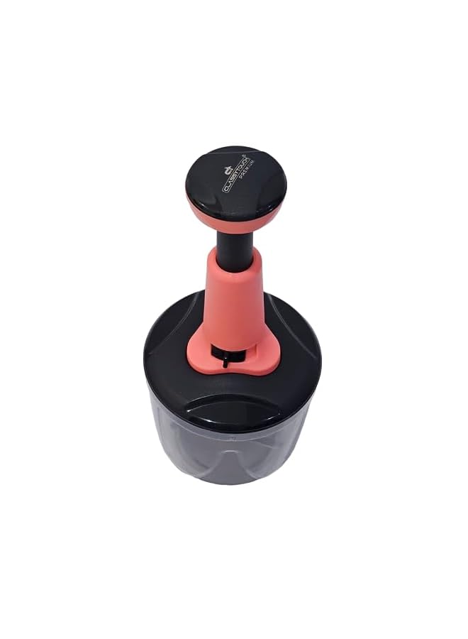 IAF Kitchen Food Chopper 1000 ml, Steel Large Manual Hand-Press Vegetable Chopper Mixer Cutter to Cut Onion, Salad, Tomato, Potato (Pack of 1) 1000 ml - Image 2