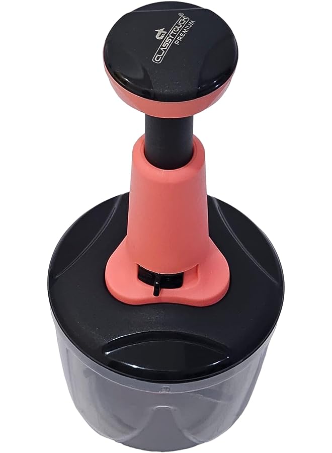 IAF Kitchen Food Chopper 1000 ml, Steel Large Manual Hand-Press Vegetable Chopper Mixer Cutter to Cut Onion, Salad, Tomato, Potato (Pack of 1) 1000 ml - Image 1