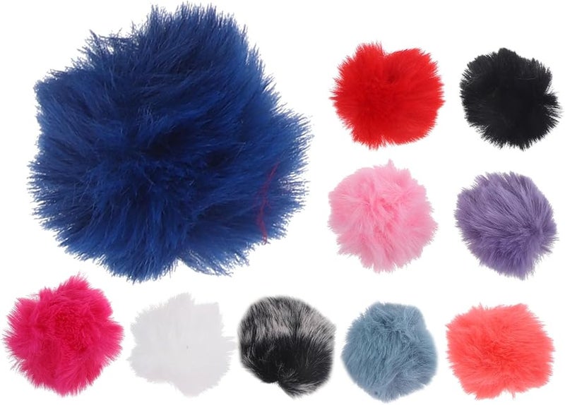 Artibetter 10 Pack Black Microphone Windscreen Muffs For Outdoor Filming Vlogging And Interviews - Image 1