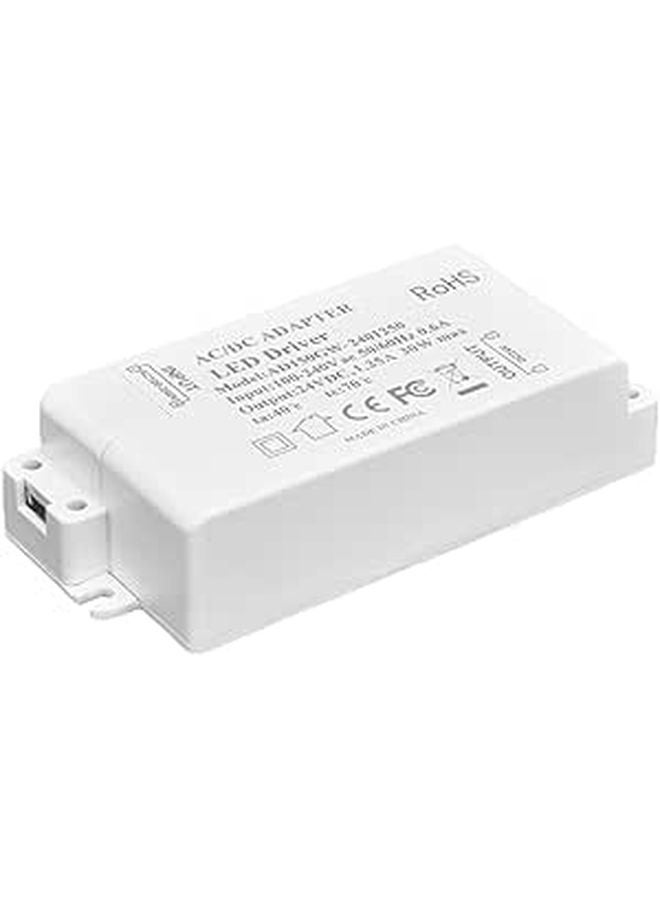 30W DC 24V ABS LED Driver Power Supply For Cabinet Puck Lights - Image 1