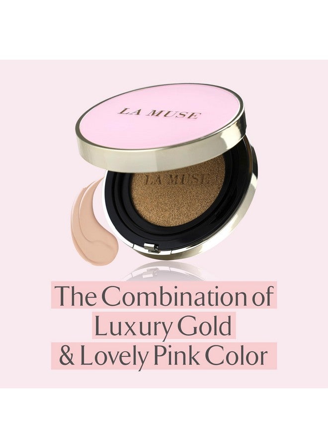 LA MUSE Correct Care Complete Cushion(1 Refill Included) | Long-Lasting, Natural Tone-Up, Moisture Foundation For All Skin Types | Lightweight, All-Day Full Coverage | Korean Cushion Foundation - Image 4