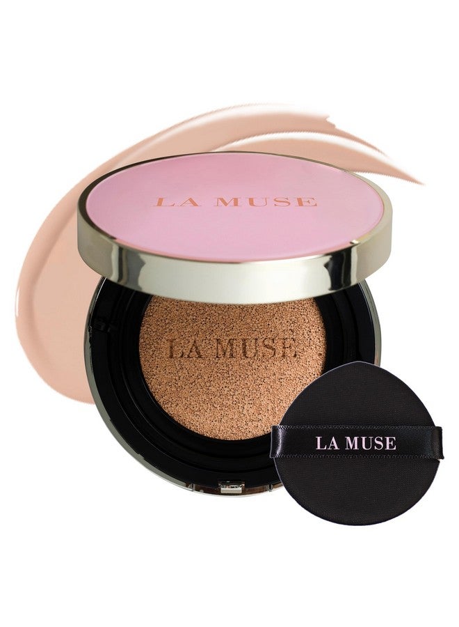 LA MUSE Correct Care Complete Cushion(1 Refill Included) | Long-Lasting, Natural Tone-Up, Moisture Foundation For All Skin Types | Lightweight, All-Day Full Coverage | Korean Cushion Foundation - Image 1