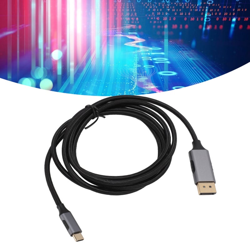 USB Type C to DisplayPort 1.4 Cable Professional 8K 60hz 10Gbps Aluminum Housing Type C to DisplayPort 1.4 Cable for Laptop Mobile Phone 5.9ft - Image 1