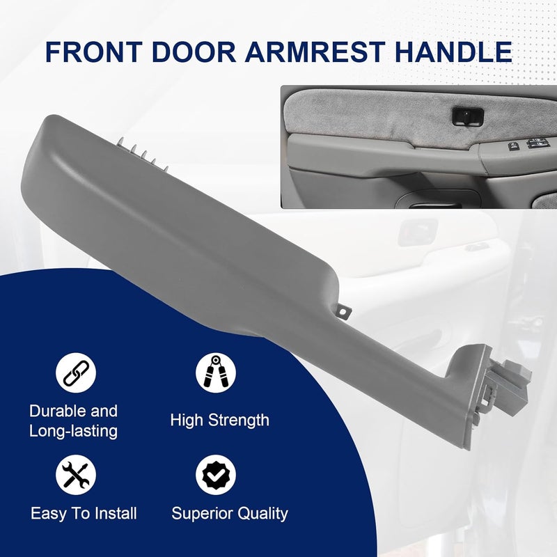 JDMSPEED Driver Left Side Front Door Armrest Handle for 1999-2006 Chevy Suburban/Tahoe/Avalanche GMC Yukon/Escalade - Dark Gray - Image 4