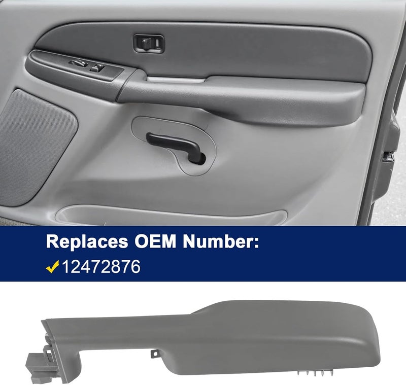 JDMSPEED Driver Left Side Front Door Armrest Handle for 1999-2006 Chevy Suburban/Tahoe/Avalanche GMC Yukon/Escalade - Dark Gray - Image 3