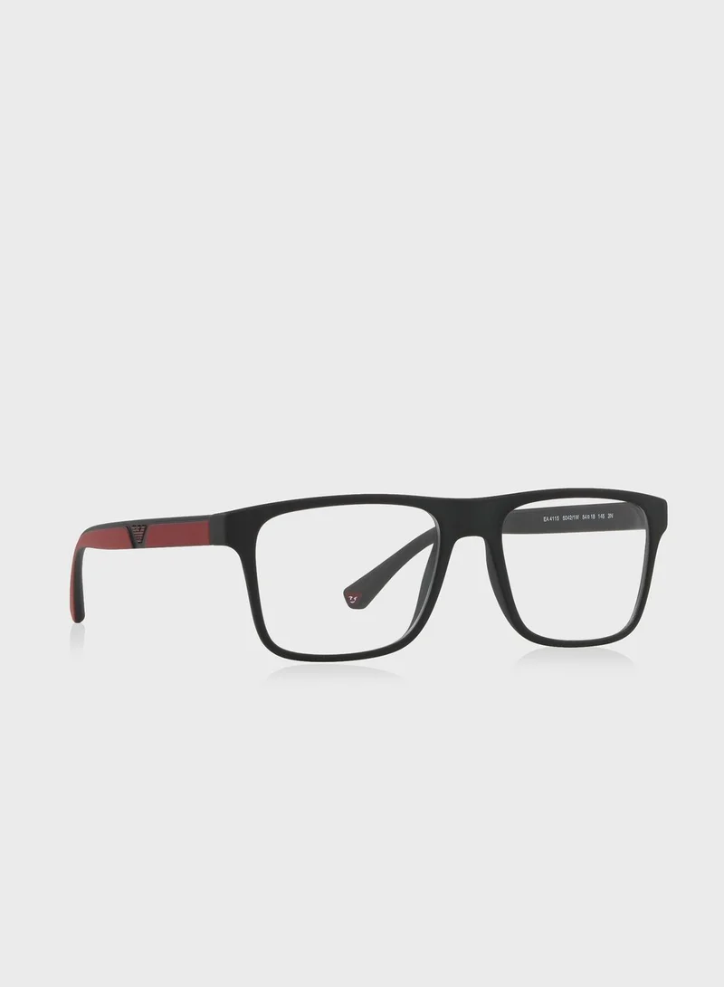 EMPORIO ARMANI 0Ea4115 Full Frame Rectangle Sunglasses