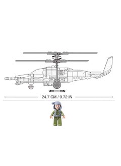 Sluban Sluban - Model Bricks Black Shark Combat Helicopter 330 Pieces - M38-B0752  - Image 4