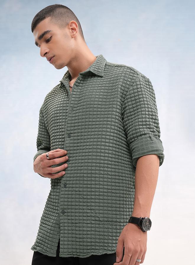 Highlander Textured Relaxed Fit Shirt - Image 4