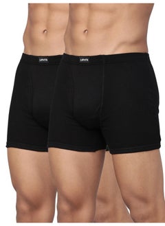 Levi's Levi's Men's Cotton Style #010 Comfort Regular Fit Solid Boxer (Pack of 2) (#010-BOXER Brief BLK-P2_Black_L)  - Image 1