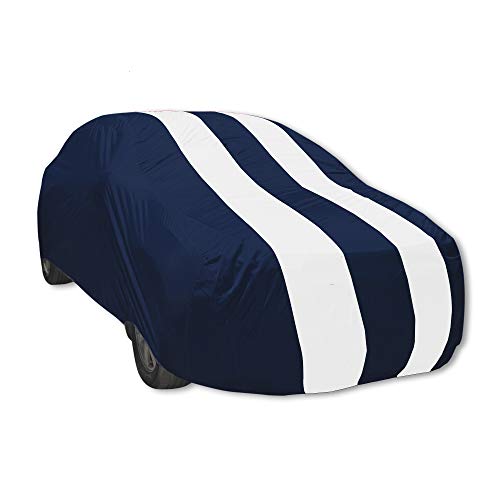 Auto Hub Car Cover Compatible with Maruti 800 with Mirror Pocket, Weather Proof, Triple Stitched, 800 Car Cover- Navy-White - Image 5