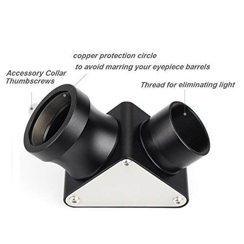 SVBONY 1.25 inches 90 Degree Dielectric Mirror Diagonal Fully Metal for Refracting Telescope Eyepiece Lens for Astronomical Visual Astrophotography - Image 2