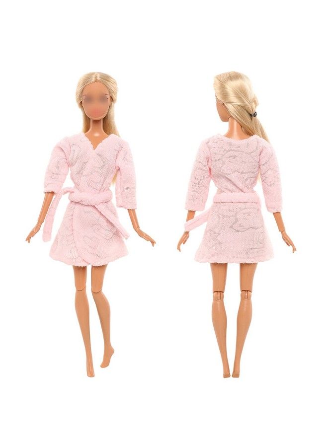 Barwa بيجامات الدمى ملابس نوم ملابس نوم متوافقة مع دمية فتاة مقاس 11.5 بوصة (وردي) - Image 3