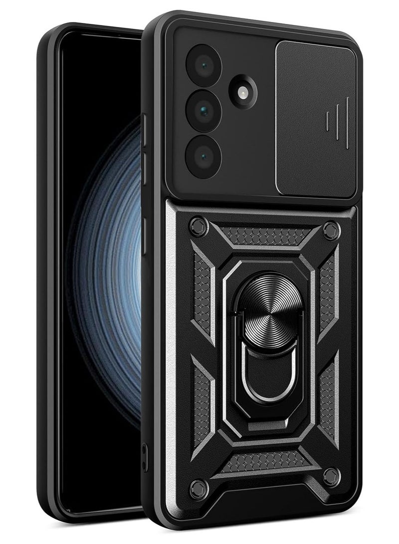 samsung a56 Shield Full Protection Case With Metal Ring &Slide Camera Cover For samsung a56  - Image 1