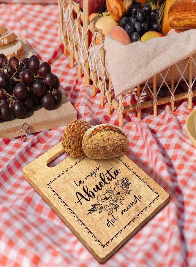 FONDCANYON Abuela Gifts, La Mejor Abuelita Spanish Grandma Bamboo Cutting Board Decor, Latino Best Grandma Birthday Christmas Mother's Day Gift - Image 3