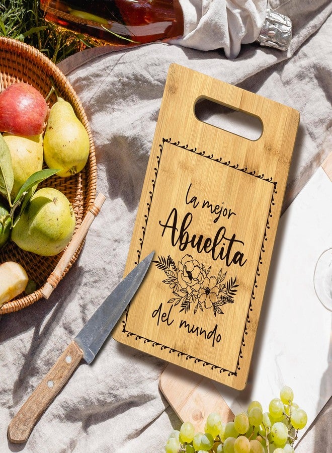 FONDCANYON Abuela Gifts, La Mejor Abuelita Spanish Grandma Bamboo Cutting Board Decor, Latino Best Grandma Birthday Christmas Mother's Day Gift - Image 4