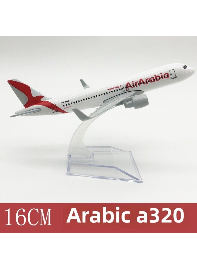 نموذج طائرة من سبيكة 16 سم الطيران العربي 320 في الخارج جيد بيع المنتجات المصنعة نموذج المبيعات اللون: أحمر - Image 1