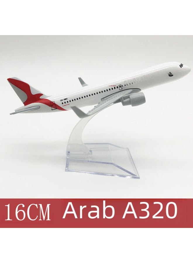 نموذج طائرة من سبيكة 16 سم الطيران العربي 320 في الخارج جيد بيع المنتجات المصنعة نموذج المبيعات اللون: أحمر - Image 2