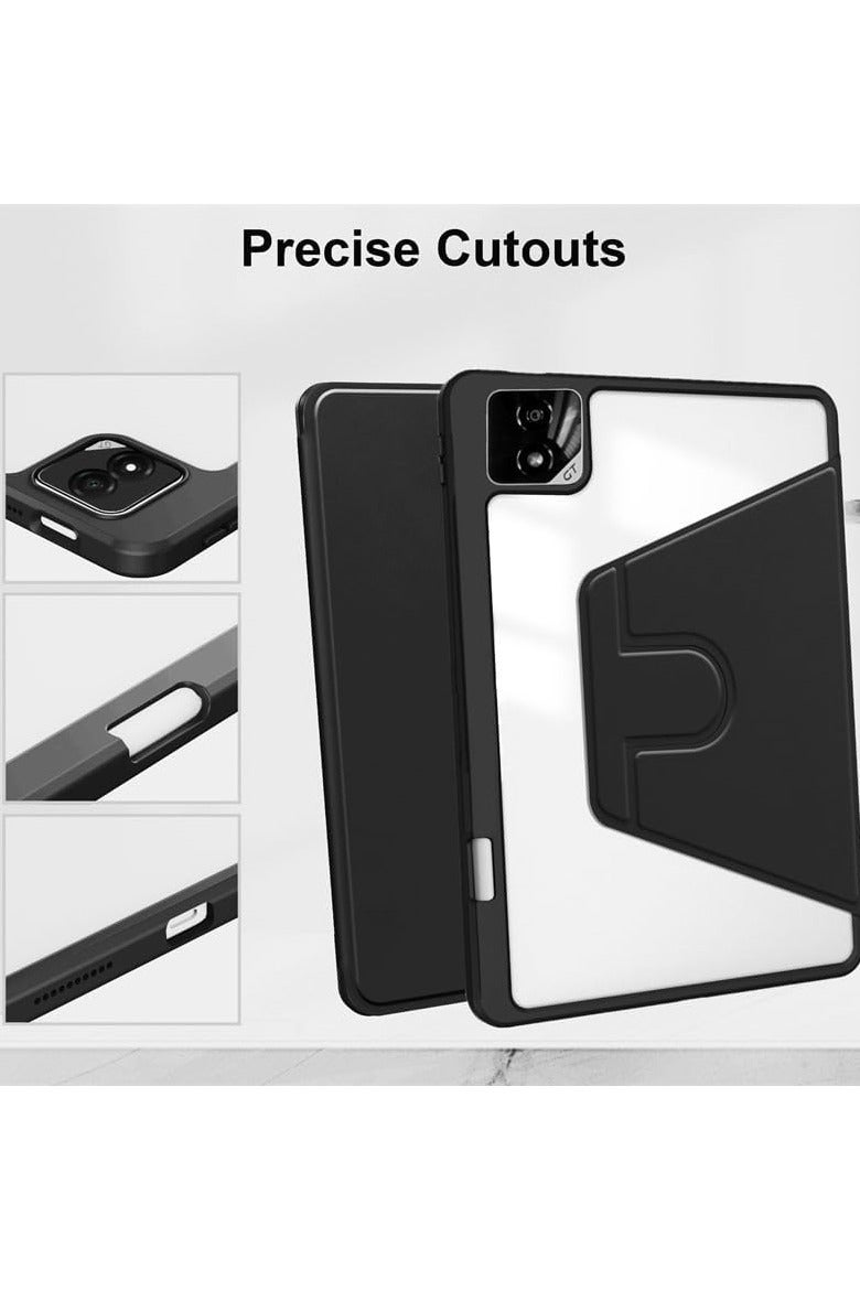 VKL Compatible with Honor Pad GT 2 Pro 12.5 inch 2025 Case with Pen Holder, 360 Degree Swivel Stand Folio Flip Smart Tablet Cover with Auto Sleep/Wake (Black) - Image 4