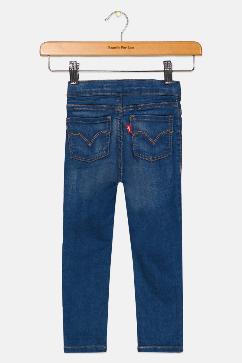 Levi's Toddlers Girl Washed Stretchable Jeans, Blue  - Image 2