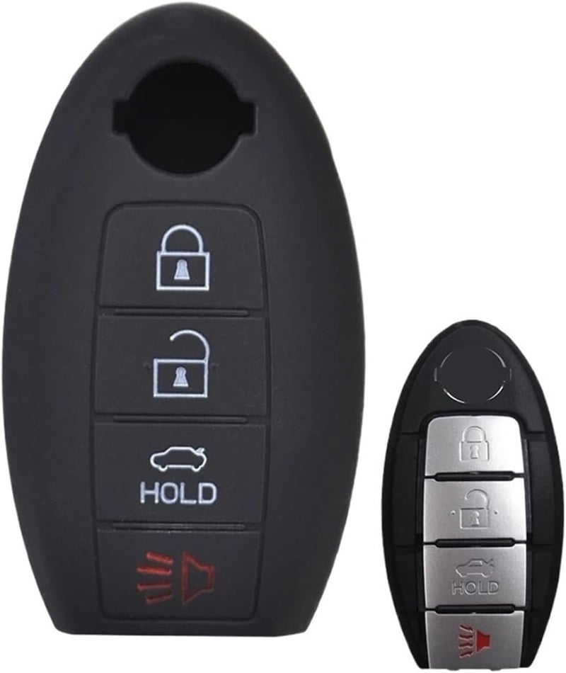 QASULER Silicone Key Case Cover for Nissan Models - Image 1