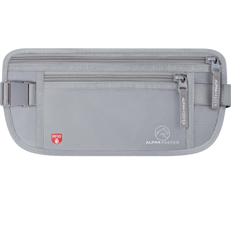 Alpha Keeper Travel Money Belt for Women or Men hidden passport and money Came With RFID Blocking Sleeves Set for Daily Use - Image 1