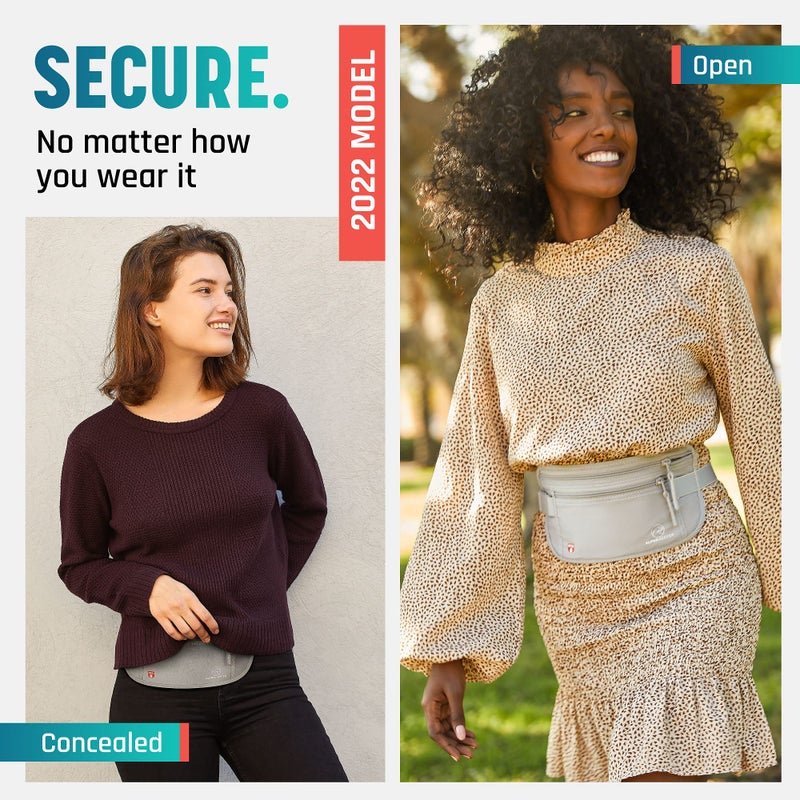 Alpha Keeper Travel Money Belt for Women or Men hidden passport and money Came With RFID Blocking Sleeves Set for Daily Use - Image 3