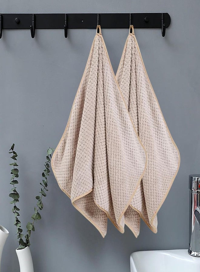 LINEAR Microfiber Hand Towels/Face Towel/Small Size Towel/Towel for Men, Women & Babies/Ultra Soft, Absorbent & Quick Dry Towels for Gym, Travel 300 GSM (Cream) - Image 1