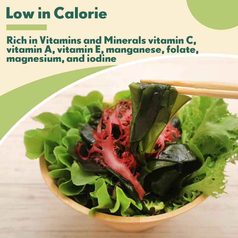 Besway طحالب واكامي المجففة من بيسواي 6 أونصات - 100% طبيعية، خالية من الكائنات المعدلة وراثيًا، خالية من الغلوتين للحساء والسلطات والطهي الصحي - Image 4