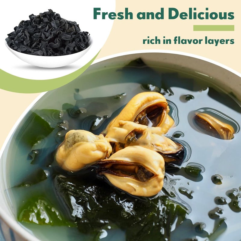 Besway طحالب واكامي المجففة من بيسواي 6 أونصات - 100% طبيعية، خالية من الكائنات المعدلة وراثيًا، خالية من الغلوتين للحساء والسلطات والطهي الصحي - Image 5