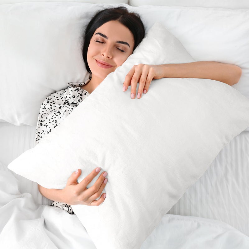 BEDELITE Flannel Pillow Cases Queen Size Set of 2  Super Soft Fleece Pillow Case Cover with Zipper for Bedroom  Sofa  Couch Luxury Cozy Velvet Pillow Shams for All Seasons(20x30 Inches Bright White) - Image 5