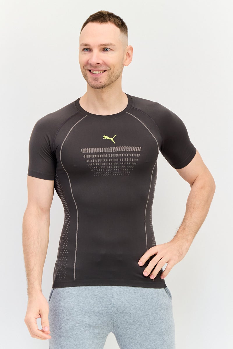 PUMA Men Sportswear Fit Short Sleeves Outdoor T-shirt, Dark Grey - Image 1