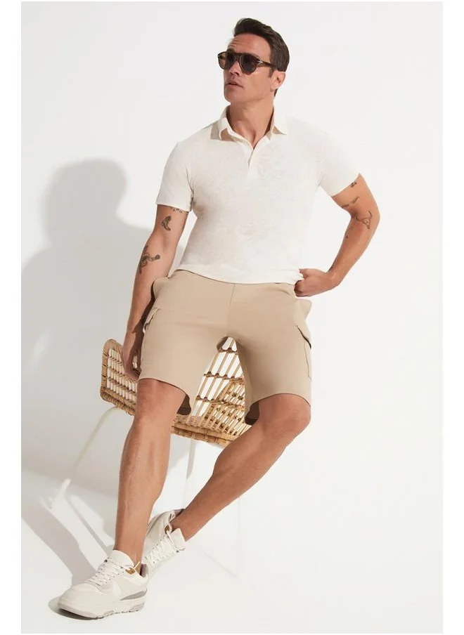 جون June Men Cargo Pocket Short Beige