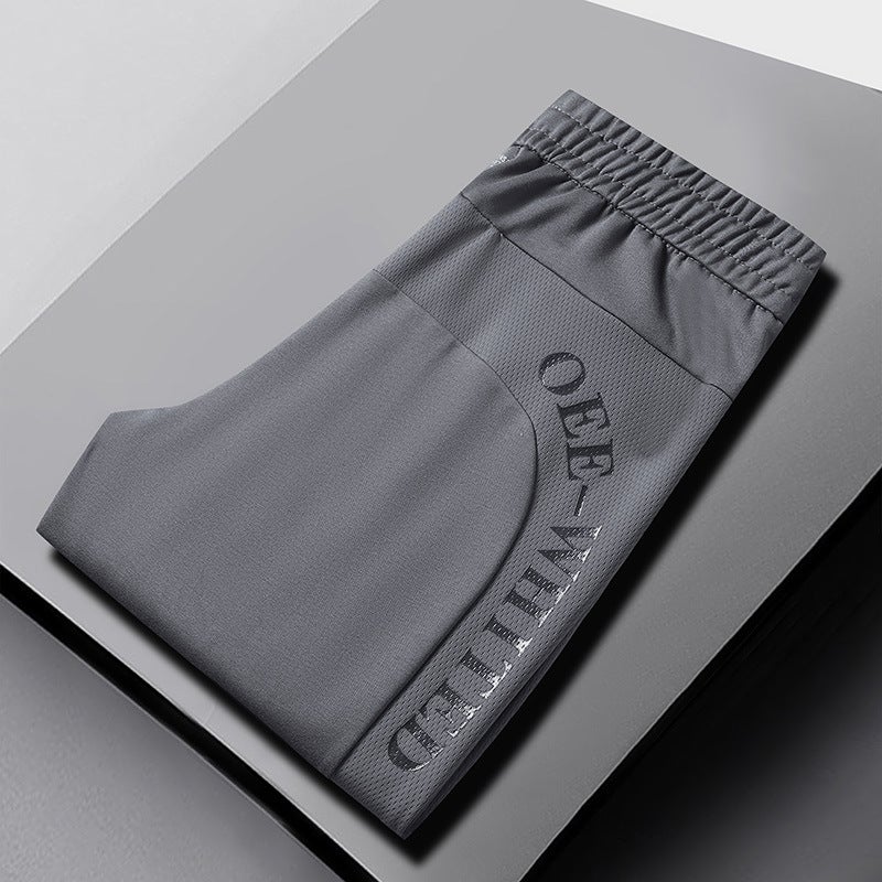 Factory Popular Printed Ice Silk Pants Summer Quick-Drying Breathable Live Sports Outdoor Youth Casual Pants Straight Drawstring - Image 3