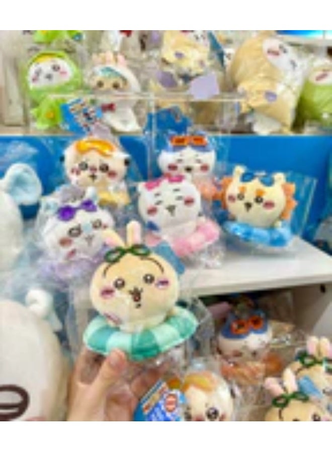 MINISO x Chiikawa Summer Party Swim Ring Collection Plush Pendant Keychain, 1 Piece, Soft Character Bag Charm, Collectible Accessory and Gift - Image 3