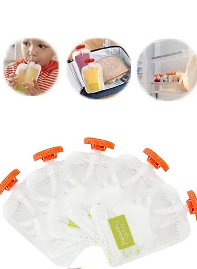 (20 Pcs)Squeeze Pouches, Simple Modern Baby Food Squeeze Pouches Reusable Yogurt Pouches for Kids, Washable Freezer, Make Homemade Organic Food for Babies/Toddlers  - Image 4
