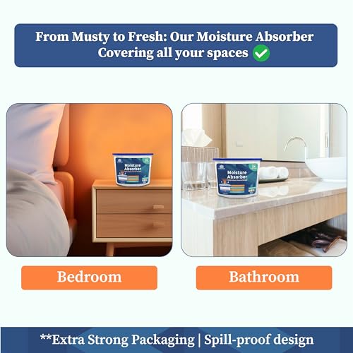 Homestrap Moisture Absorber Box 600ml (Pack of 2) | Dehumidifier Humidity Absorber For Wardrobe, Drawers, Room And Car |Fight against Moisture, Mould, Fungus (Classic|Box) - Image 4