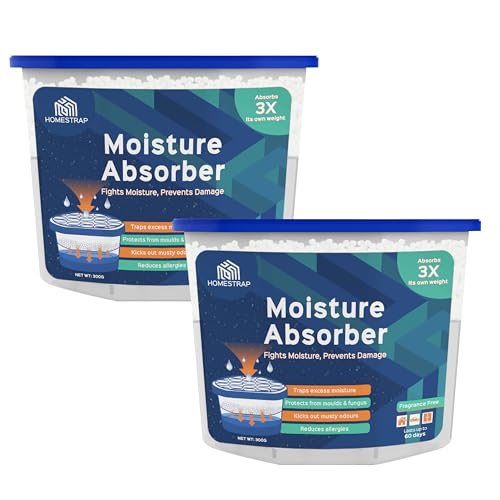 Homestrap Moisture Absorber Box 600ml (Pack of 2) | Dehumidifier Humidity Absorber For Wardrobe, Drawers, Room And Car |Fight against Moisture, Mould, Fungus (Classic|Box) - Image 1