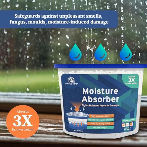 Homestrap Moisture Absorber Box 600ml (Pack of 2) | Dehumidifier Humidity Absorber For Wardrobe, Drawers, Room And Car |Fight against Moisture, Mould, Fungus (Classic|Box) - Image 3