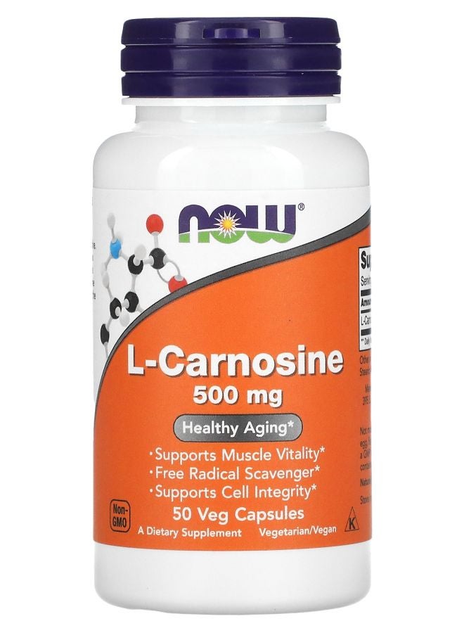 now L-كارنوزين 500 ملغ 50 كبسولة نباتية